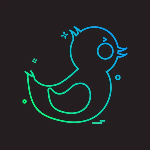 Pato Icono Diseño Vector — Vector de stock