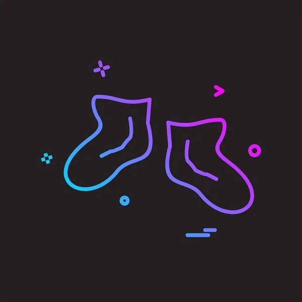 Socks Icon Design Vector Illustration — Stock Vector