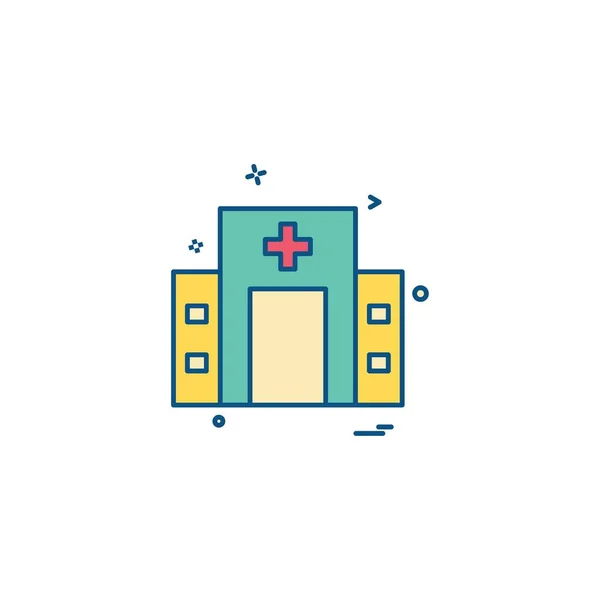 Krankenhaus Ikone Design Vektor — Stockvektor
