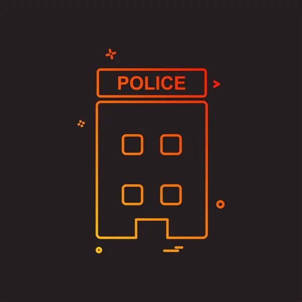 警察署のアイコンベクトルデザイン — ストックベクタ