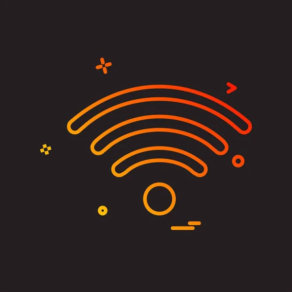 Wifi Icono Diseño Vector — Archivo Imágenes Vectoriales