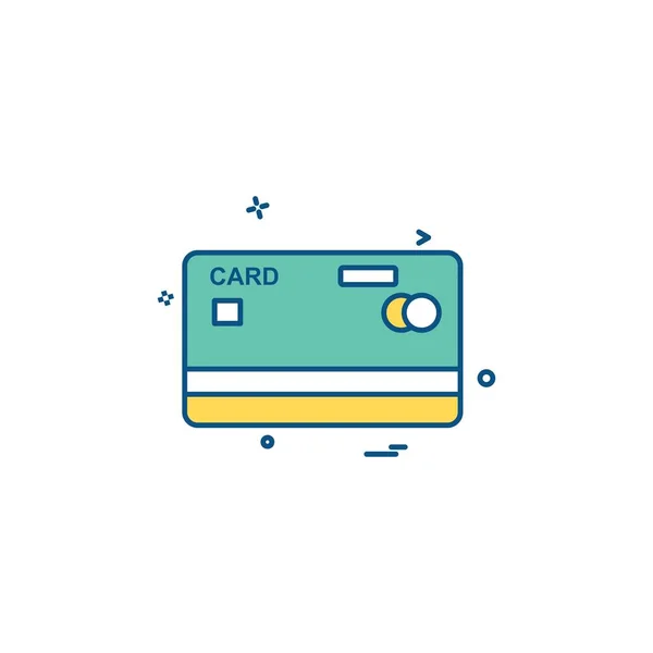 Creditcard Pictogram Ontwerp Kleurrijke Vectorillustratie — Stockvector