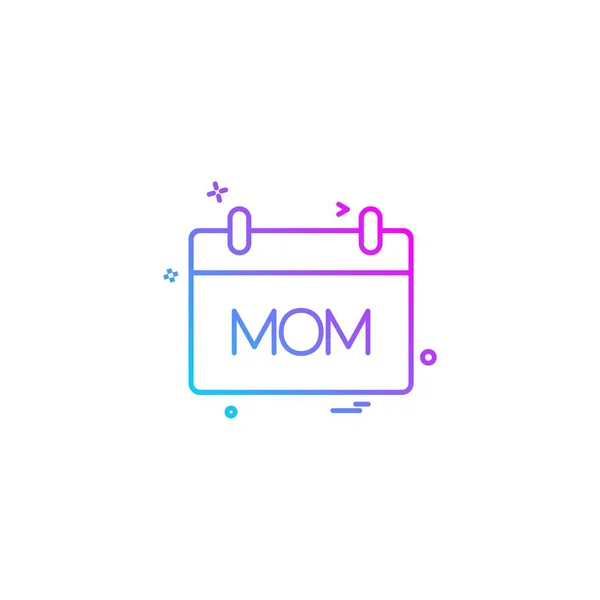 Ημέρα Της Μητέρας Ημερολόγιο Εικονίδιο Σχεδιασμός Διάνυσμα — Διανυσματικό Αρχείο