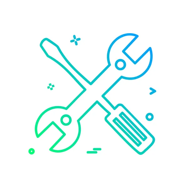 Hardware Tools Icoon Ontwerp Vector — Stockvector