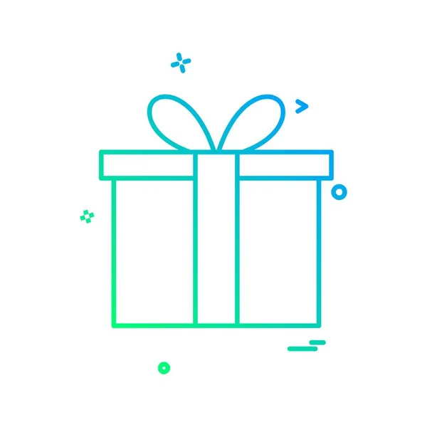 Geschenkbox Symbol Design Vektor Illustration — Stockvektor