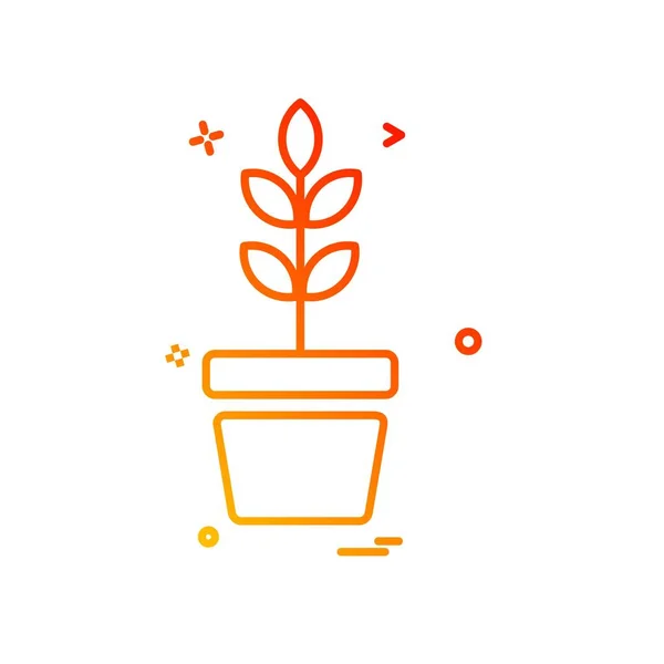 Pflanze Symbol Design Vektor Illustration — Stockvektor
