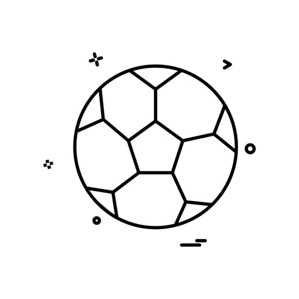 Ποδόσφαιρο Εικονίδιο Διανυσματική Σχεδίαση — Διανυσματικό Αρχείο