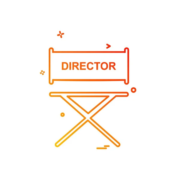 Vetor Design Ícone Diretor — Vetor de Stock