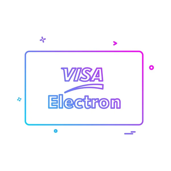 Visa Elektronenkarten Design Vektor — Stockvektor