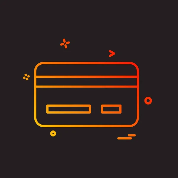 Credit Card Icon Design Colorful Vector Illustration — 图库矢量图片