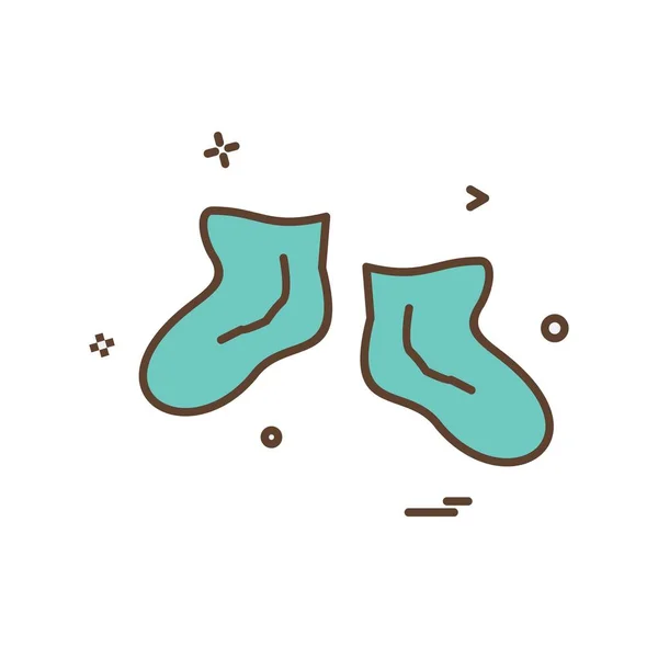 Socken Symbol Design Vektor Illustration — Stockvektor