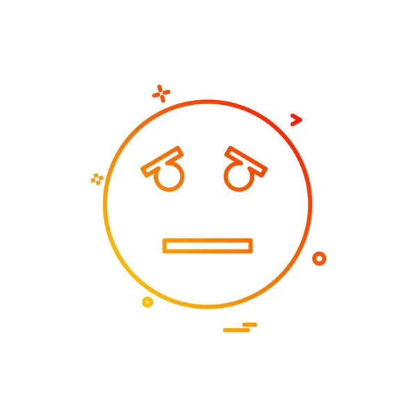 Design Ícone Emoji Ilustração Vetorial Colorida —  Vetores de Stock
