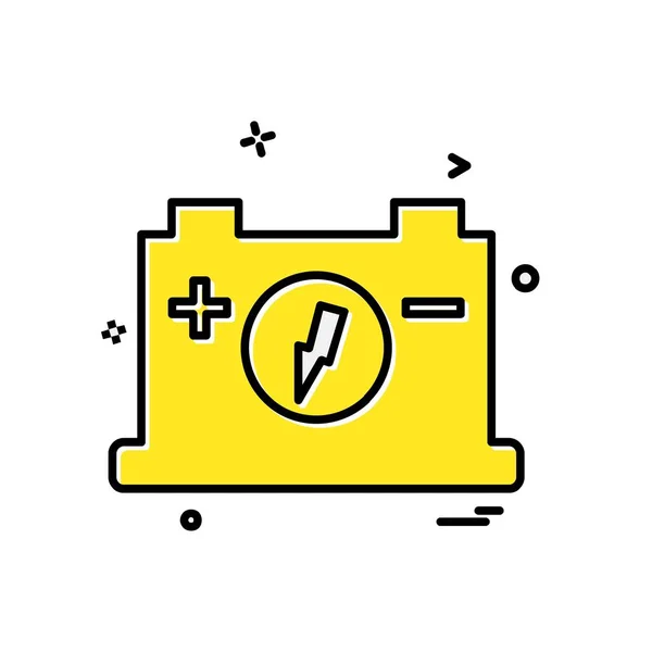 Design Vektor Für Batterie Symbole — Stockvektor