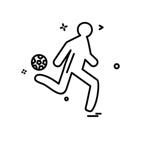 Fútbol Icono Diseño Vector — Vector de stock