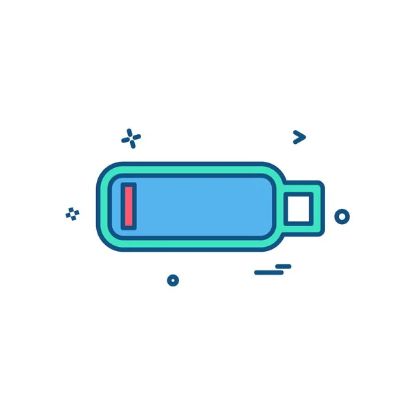 Battery Icon Design Vector — Stock Vector