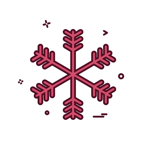 Simplemente Copo Nieve Icono Sobre Fondo Blanco — Vector de stock