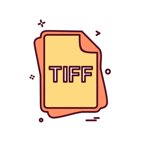 Type Fichier Tiff Icon Design Vector — Image vectorielle