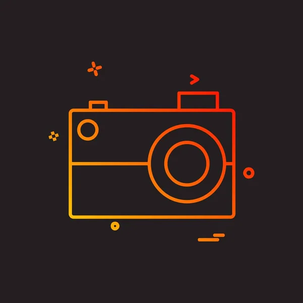 Camera Icon Design Vector — Stock Vector