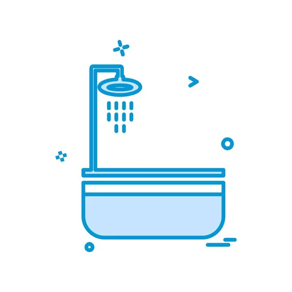 Washroom Icon Design Colorful Vector Illustration — Stock Vector