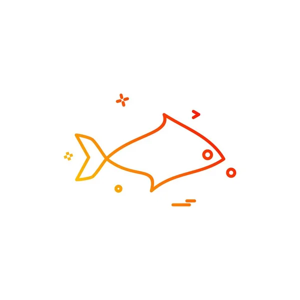 Fish Icon Design Vector Illustration — Stock Vector