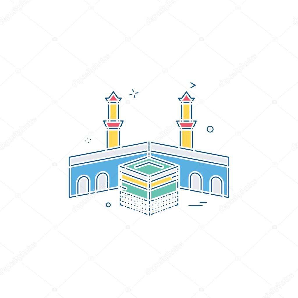 Holy Kaaba icon design vector 