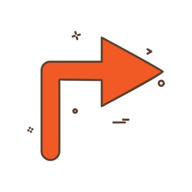 Sağ ok simge tasarlamak vektör