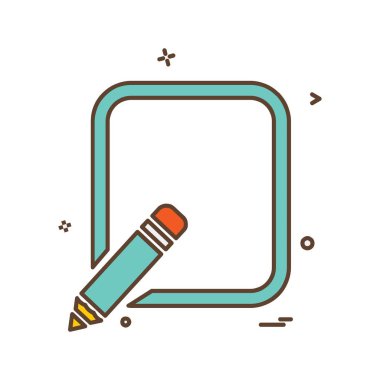 Kalem simgesi tasarım vektörü