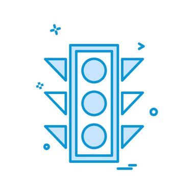 Trafik sinyalleri simge tasarlamak vektör 