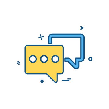 Sohbet simgesi tasarım vektörü