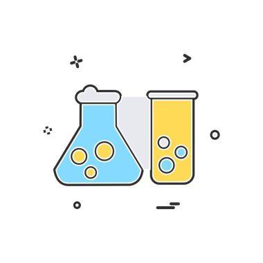 Şişesi simgesi tasarım, renkli vektör çizim