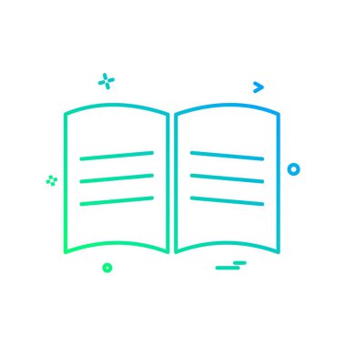 kitap okul simge vektör tasarımı 