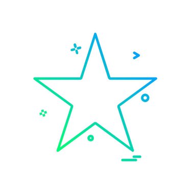 Yıldız simgesi tasarlamak vektör 