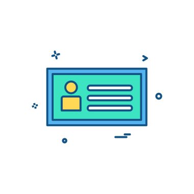 Kimlik kartı simge tasarlamak vektör