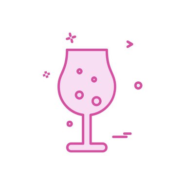 İçki simgesi tasarım, renkli vektör çizim 