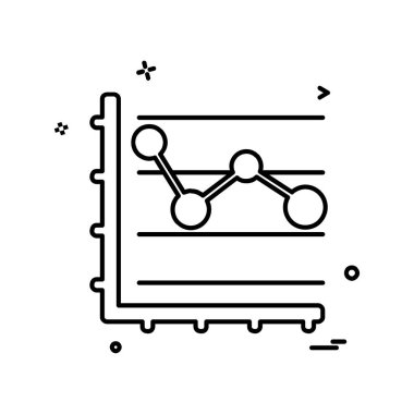 İş grafiği düz simge vektör çizim 