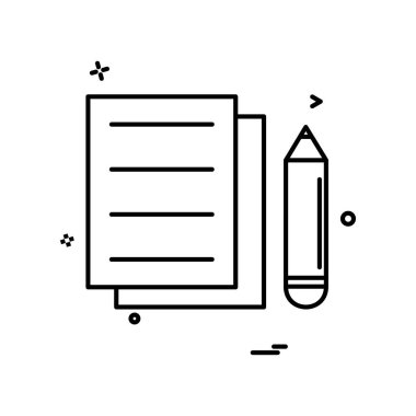 Belge kalem simge vektör tasarımı