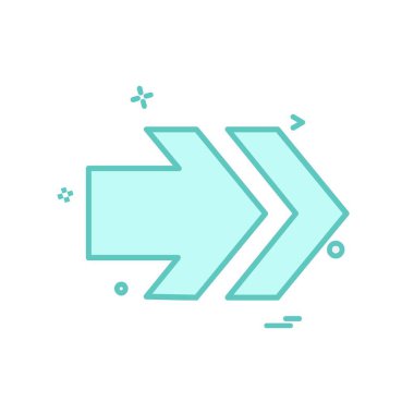 Sağ ok simge tasarlamak vektör