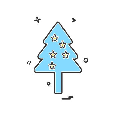 Ağaç simgesi tasarım vektörü