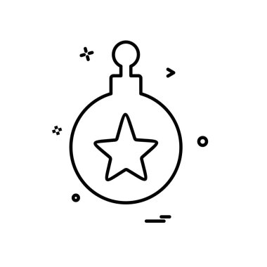 Noel top simge tasarlamak vektör