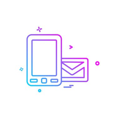 Mobil simge tasarım vektörü