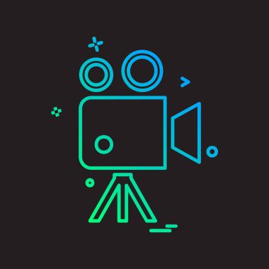 Siyah arka plan üzerinde renkli ortam simgesi