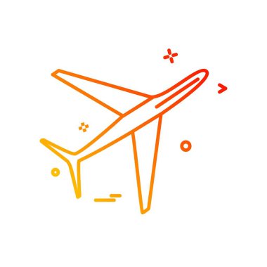 Uçak simgesi tasarım vektörü