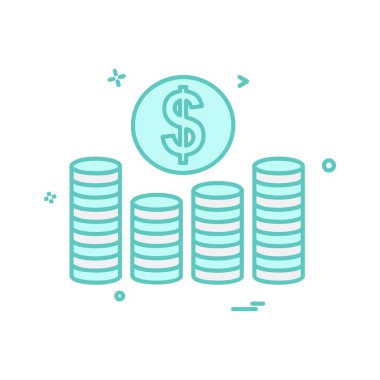 Dolar simgesi tasarım vektörü