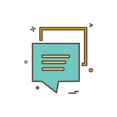 sohbet sms kabarcık simge vektör tasarımı