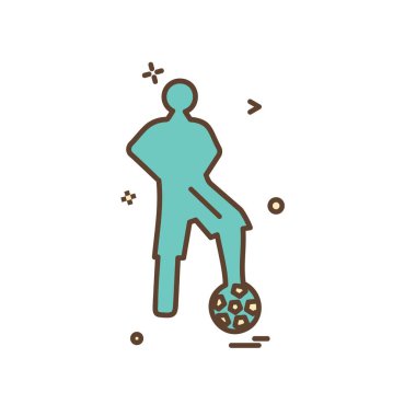 Futbol ikonu tasarım vektörü