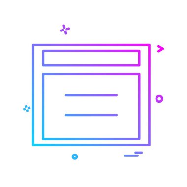 Web yerleşim simgesi tasarım vektörü