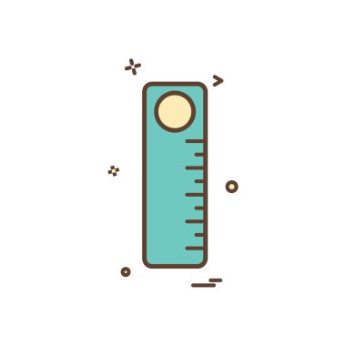 Ölçekli kırtasiye okulu simgesi vektör tasarımı 