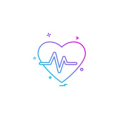 Kalp simgesi tasarım, Sevgililer günü için vektör çizim