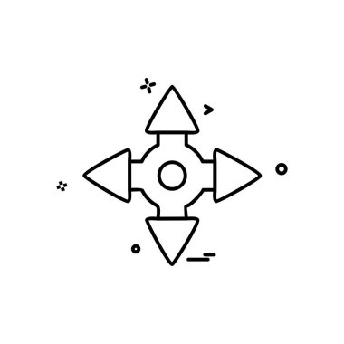 Ok simgesi tasarım vektörü