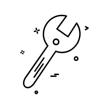 Çalışma araçlar simgesi tasarım, renkli vektör çizim 